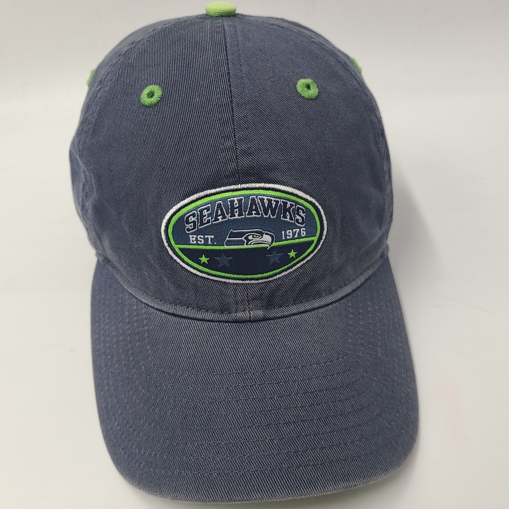 Seattle Seahawks Hat Strapback Reebok Blue Green NFL Football Logo Casual Men